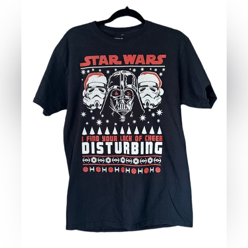 Star‎ Wars Holiday Unisex Black Short Sleeve T-shirt, Size M / Medium